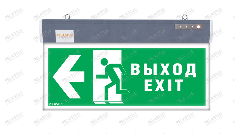 Аварийный указатель эвакуационного выхода «ВЫХОД/EXIT налево» PL EM 1.0 — аварийное освещение Екатеринбург